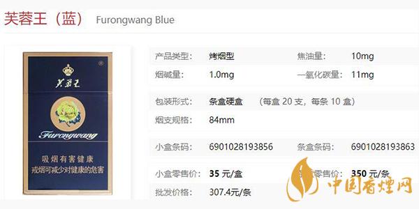 芙蓉王蓝价格表和图片一览2021 芙蓉王蓝多少钱一盒
